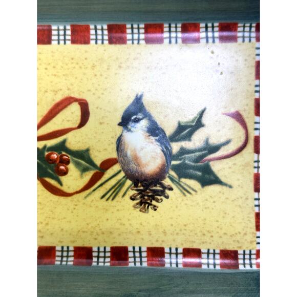 Lenox Retired Winter Greetings Catherine McClung Everyday 13" Rectangular Tray - Picture 4 of 6